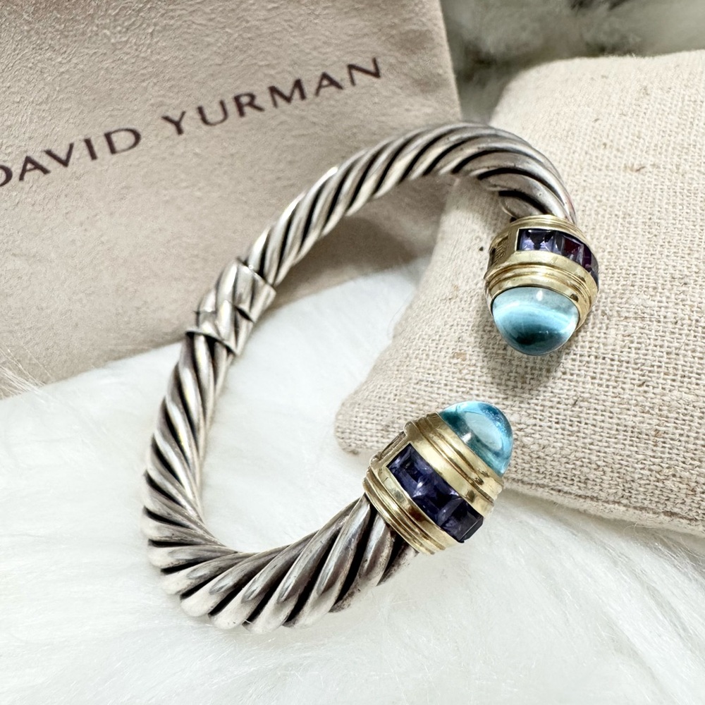 David Yurman Renaissance Bracelet with Blue Topaz & Iolite